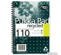 Pukka Pad Notebook Recycled Wirebound Perforated Ruled 110pp 80gsm A5 Ref RCA5/110 [Pack of 6]