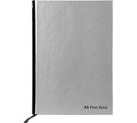Pukka Pad Notebook Silver A5 Ruled Casebound Cardboard Hardback Silver 192 Pages 96 Sheets