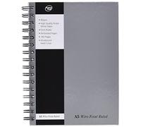 Pukka Pad Notebook Wirebound Hardback Perforated Ruled 160pp 90gsm A5 Silver Ref WRULA5 [Pack of 5]
