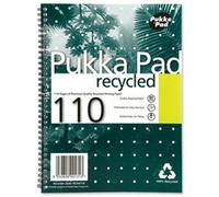 Pukka Pad Notebook Wirebound Recycled 80gsm Ruled and Margin 4 Hole 100 Pages A4 Ref RCA4 [Pack 3]