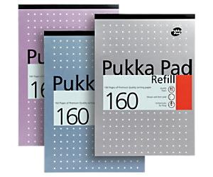 Pukka Pad Notepad Casebound A4 Ruled Cardboard Assorted Perforated 160 Pages 160 Sheets Pack of 3