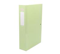 Pukka Pad Pastel Foolscap Box Files - Pack of 4 Filing Boxes with Internal Spring Clip, Push Catch for High-Capacity Document Storage - 70mm Capacity, Fits up to 500 Sheets of Paper - 37 x 24mm, Green