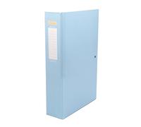 Pukka Pad Pastel Foolscap Box Files - Pack of 4 Filing Boxes with Internal Spring Clip, Push Catch for High-Capacity Document Storage - 70mm Capacity, Fits up to 500 Sheets of Paper - 37 x 24mm, Blue