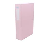 Pukka Pad Pastel Foolscap Box Files - Pack of 4 Filing Boxes with Internal Spring Clip, Push Catch for High-Capacity Document Storage - 70mm Capacity, Fits up to 500 Sheets of Paper - 37 x 24mm, Pink