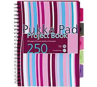 Pukka Pad Stripes Wirebound Hardback Project Notebook 250 - CBPROBA4
