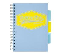Pukka Pad Project Spiral Notebook - 200 Pages, 100 Sheets of 80GSM Paper with Repositionable Dividers & Perforated Edges for School & Office Planning & Organization - A5-21 X 14.8cm, Pastel,Blue