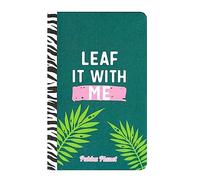 Pukka Pad, Pukka Planet A5 Soft Cover Notebook - Casebound Journal with 192 Pages of 8mm Ruled 90GSM Paper - Feature Acid-Free, Vegan Inks and Glue with Recycled Paper, 21.5 x 13.4cm - Leaf It