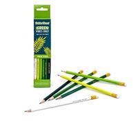 Pukka Pad, Pukka Planet HB Pencils with Eraser Tip - Pack of 6 with Assorted Mottos in Gold - Sustainable and 100% Recyclable Packaging - Green Vibes