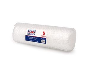 Pukka Pad, Pukka Post -Lightweight Protective Bubble Cushioning Wrap for Packaging and Mailing, Small Air Bubbles, 300mm x 5m Roll, Clear for Packing or Storage Boxes
