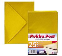 Pukka Gummed Envelopes Pukka Post & Packaging C6 114x162mm 100GSM Pack of 25 Gold