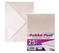 Pukka Pad, Pukka Post & Packaging Gummed Envelopes - Pack of 25, Ready-to-Seal, Durable 100GSM Postal Envelopes for Letters, Invitations, and Other Mail - 229 x 162 mm, Size C5, Fresh White