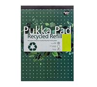 Pukka Pad Recycled Refill Pad A4 100 Recycled Pages 80gsm 4 Hole Punched (Pack 6) RCREF50