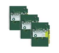 Pukka Pad Recycled Project Book B5 Green (Pack of 3) 6052-REC