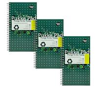 Pukka Pad, Recycled Things To Do Today Note Pad - Pack of 3 Wirebound Notebooks with 115 Sheets of 80GSM FSC Recycled Paper with Perforation