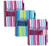 Pukka Pad Project Book Wirebound Ruled Dividers A4 Assorted Pack 3