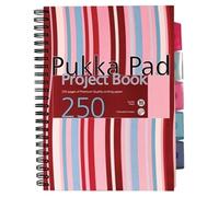 Pukka Pad Stripes Wirebound Hardback Project Notebook 250 - CBPROBA4