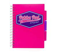 Pukka Pad Vision A5 Project Book Perforated Ruled 3 Divider 80gsm 250pp - Pink 8611- Single