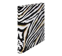 Pukka Pad, Wild A4 Preloaded Rollbound Ringbinder - includes Personal Details and Planner Pages - Comes Preloaded with 5-Part Dividers - Standard D-Ring Mechanism - Zebra