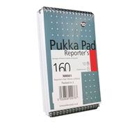 Pukka Pad 205x140mm Wirebound Card Cover Reporters Shorthand Notebook Ruled 160 Pages (Pack 3) NM001