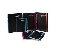 Pukka Pad Neon A4 Wirebound Polypropylene Cover Project Book Ruled 200 Pages Assorted Colours (Pack 3)