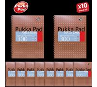 Pukka Pads A4 Metallic Jotta Notebook 300 Pages Wirebound 80 GSM Perforated 4 Hole ( Pack of 10) in White Pukka Pads White