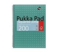 Pukka Metallic Jotta A4 Squared 5mm Green Pack of 3