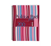 Pukka Pads A4 Notebook 200 Pages Ruled Wirebound Polyprop Cover for School Notes in Pink Pukka Pads Pink