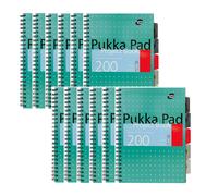 Pukka Pads A4 Wirebound Project Book 200 Pages Ruled Notebook with Margin Pack of 12 Pukka Pads Multicolor