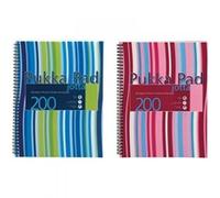 pukka pads JP018 - Pukka Pad A4 Polyprop Jotta 200 Page Pink Strips JP018 - (PK3)