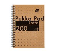 Pukka A5 Kraft Jotta Notebook 200 pages, 80 GSM, Twin-wirebound – Pack of 3