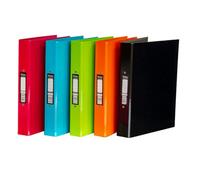 Pukka Pads Pukka Pad, Brights A4 Ringbinder Files With 2 O-Ring Mechanism 10 Pack Of Assorted Colours 40mm Spine With Customisable Label For