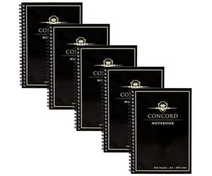 Pukka Pads Pukka Pad, Concord 5-Pack A5 Wirebound Jotta Notebook - 140 Pages - Black, 14.8 X 21Cm