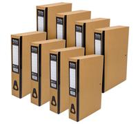 Pukka Pads Pukka Pad, Recycled Card Paperboard Box Files For School And Office Document Organisation Pack 8 With Thumb Pull And Spine Labels