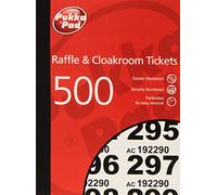 Pukka Pads Value Cloakroom 1-500 Numbered Raffle Ticket Book (Pack of 6)