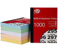 ValueX Cloakroom / Raffle Tickets Numbers 1-1000 (Pack 6) - RAF1000