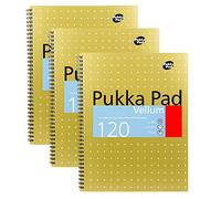 Pukka Pads VJM/1 A4 Vellum Pad Wirebound Ruled 120 Page PK3