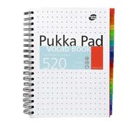 Pukka Pads Vocab Book B5 190 x 250mm Wirebound 520 Word A-Z Multicoloured Dividers White - 9599-VOC