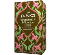 Pukka Peppermint & Licorice, Organic Herbal Tea (4 Pack, Total 80 Tea bags)