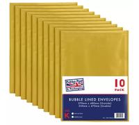 Pukka Post & Packaging Bubble Lined Envelopes Gold Peel and Seal Size K 370mmx480mm (Pack 10) - 7069-ENV(10)