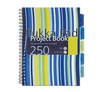 Pukka Pad Project Book Wirebound Ruled Dividers A4 Assorted Pack 3