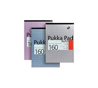 Pukka Refill A4 Pad Headbound Feint Ruled with Margin 4 Hole Punched 160 Pages [Pack of 6]