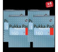 Pukka Reporter's Pad 160 Pages - Lined - 4 Packs Pukka Multicolor