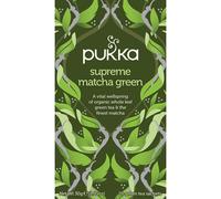 Pukka Supreme Matcha Green, Organic Herbal Green Tea with Oothu, Sencha & Suio Gang (4 Pack, 80 Tea bags)
