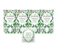 Pukka Herbs | Radiance Organic Herbal Tea Box | Fennel, Aloe Vera, Peppermint, Dandelion and Nettle Tea | Perfect For An Inner Glow | Caffeine Free | 4 Packs | 80 Plant Based Biodegradable Tea Bags