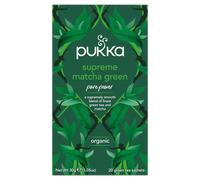 Pukka Herbs | Supreme Matcha Green Organic Tea Box | Energizing Tea With Matcha Powder | Ideal For Daily Vitality | 4 Packs | 80 Plant Based Biodegradable Tea Bags