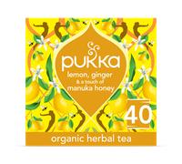 Pukka Wellbeing Lemon, Ginger & Manuka Honey Tea 40 Sachets