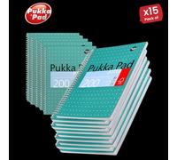 Pukka WHITE A4 WIREBOUND PADS 200 page 80gsm (RULED/MARGIN) - 15 Packs Pukka Multicolor