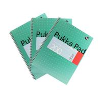 Pukka WHITE A4 WIREBOUND PADS 200 page 80gsm (RULED/MARGIN) - PACK OF 15 Pukka Multicolor