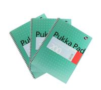 Pukka WHITE A4 WIREBOUND PADS 200 page 80gsm (RULED/MARGIN) - PACK OF 9 Pukka Multicolor