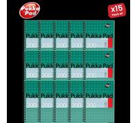 Pukka WHITE A5 WIREBOUND PADS 200 page 80gsm (RULED/MARGIN) - 15 Packs Pukka Multicolor